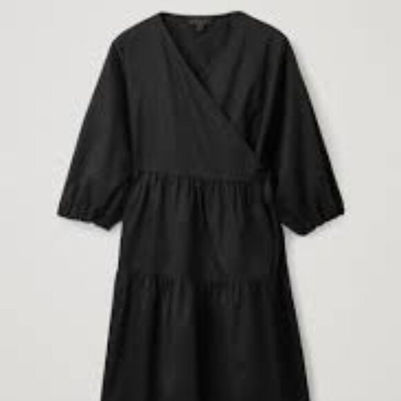 COS Gathered A-Line Wrap Dress - Picture 2 of 5
